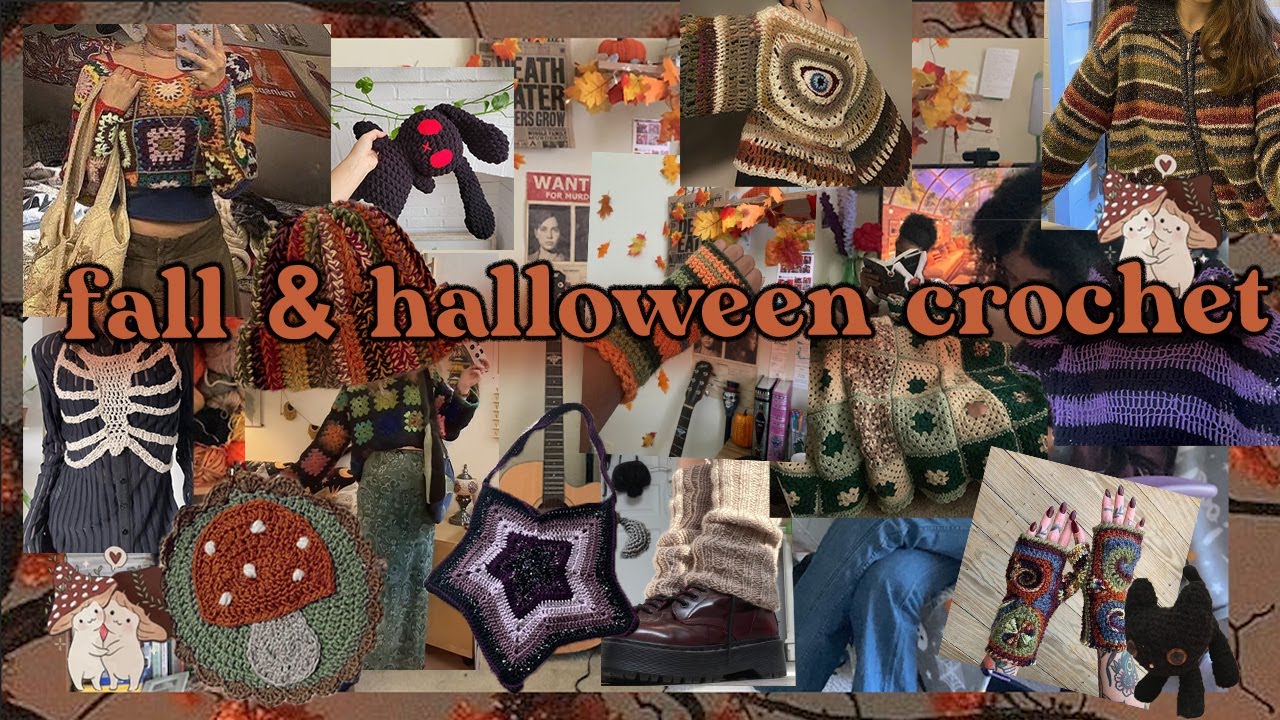 Crochet Pumpkin Style Halloween Fall Bralette Crop Top Festive