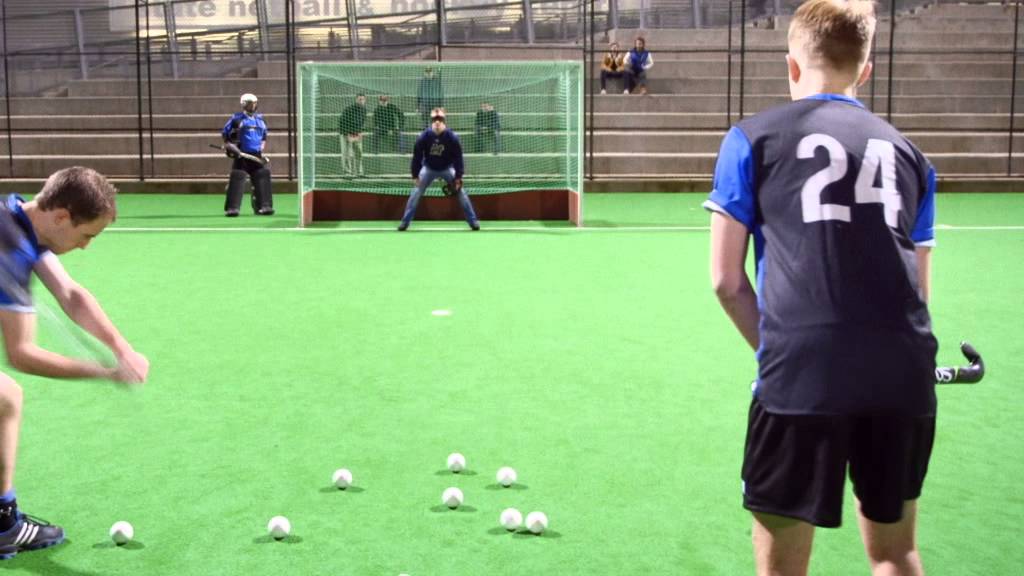 Blindfolded Baseball Catcher Vs. Hockey Players YouTube