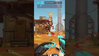 Tripple Stick shot for Sigma elim then double kill with one arrow at end. #overwatch