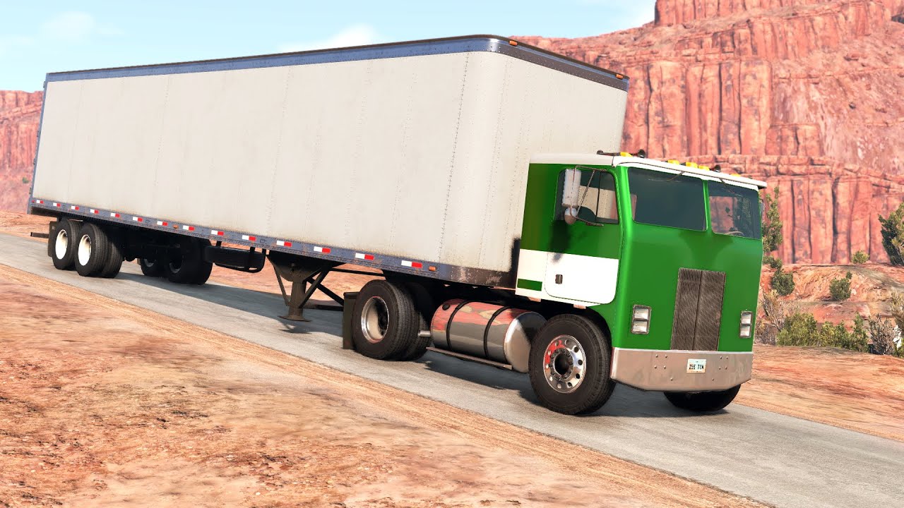 BeamNG Drive - 4x2 T65 Cabover Truck Transporting Tasty Cola