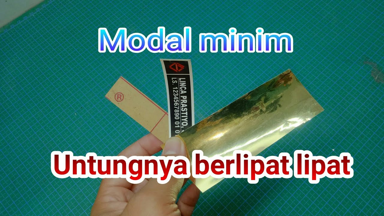 cara membuat nametag warna emas dengan modal minim untung ganda 