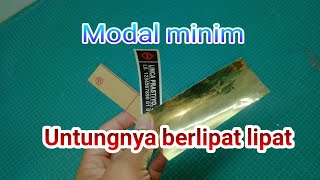 cara membuat nametag warna emas dengan modal minim untung ganda #papannama #namadada #nametag