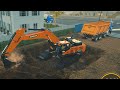 Constructio simulator 22  doosan excavator digging pool