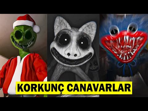 TİKTOK'daki EN KORKUNÇ CANAVARLAR 😱 En Korkunç Tiktok Videoları (Huggy Wuggy , Cartoon Cat)