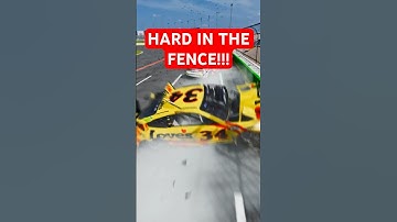 HARD IN THE FENCE!!!!! #nascar #nr2003 #motorsport #ldogg_48gaming #automobile #autoracing #beamng