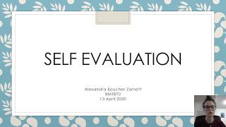 BMT870  Final Assignment  Alexandra Boucher Zarnett   Self Reflection