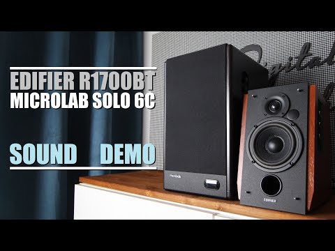 Microlab Solo 6C vs Edifier R1700BT  ||  Sound Demo w/ Bass Test