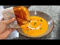 SOPA DE TOMATE ROSTIZADO Y SÁNDWICH DE QUESO