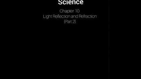 Class 10th Science Chapter 10 Light Reflection and Refraction