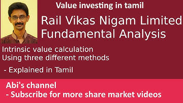 Rail Vikas Limited Fundamental Analysis | Intrinsic value calculation| Explained in Tamil