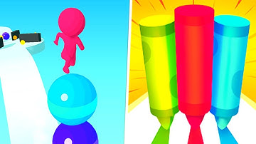 Stack Rider 🆚 Crayon Rush 3D - Max Level Gameplay iOS,Android Walkthrough Video Update Game Mobile