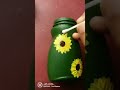 Sunflower bottle painting 🌻|| acrylic paint 🎨|| #shorts #bottlepainting
