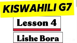 Kiswahili Grade 7 || Lishe bora || Lesson 4