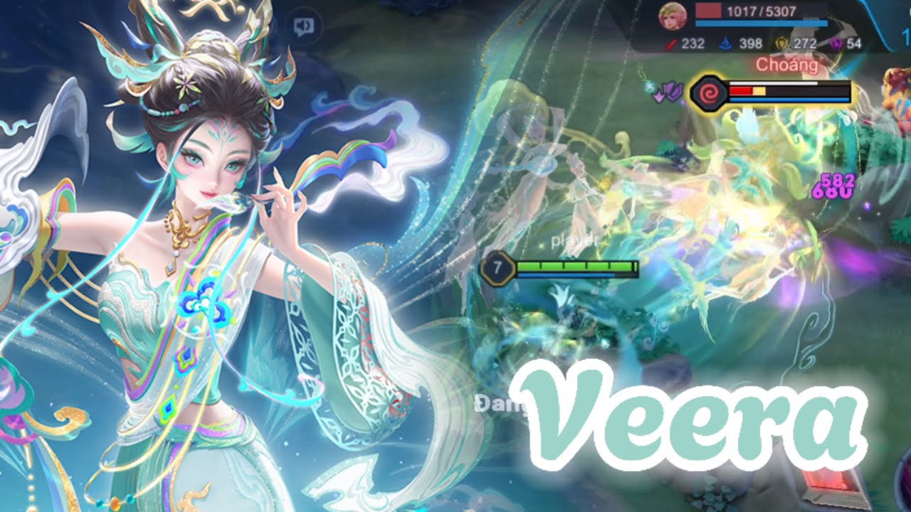 Veera đầu game bị úp sọt 2 mạng - cuối game xé L từng đứa | Build đồ full phép #lienquanmobile #aov