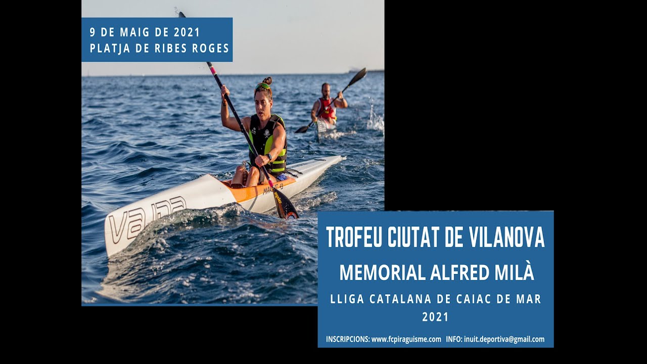 Primera prova lliga catalana de caiac de mar a Vilanova 2021