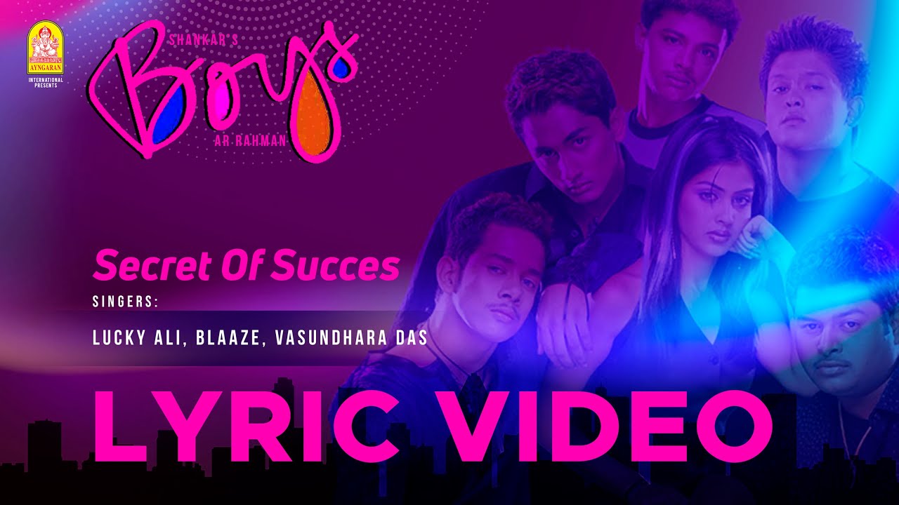 Secret of Success   Lyric Video  Boys  Siddharth  Genelia  Shankar  AR Rahman  Ayngaran