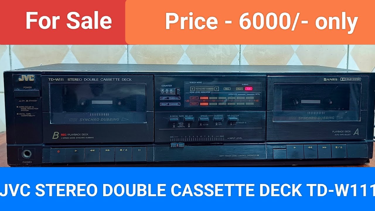 JVC STEREO DOUBLE CASSETTE DECK TD-W111 Nice Sound Quality Contact