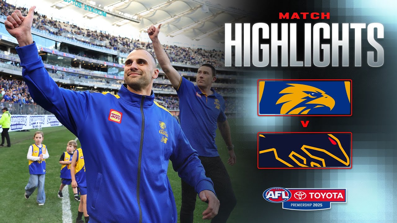 West Coast Eagles v Adelaide Crows Highlights | Round 22, 2025