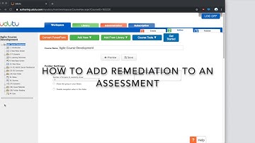 How to Add Remediation to Assessments