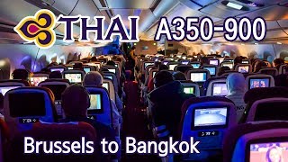 THAI Airways A350-900 Economy Class | Brussels to Bangkok