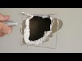  how to repair drywall and fix a large hole in the plaster wall the easy way