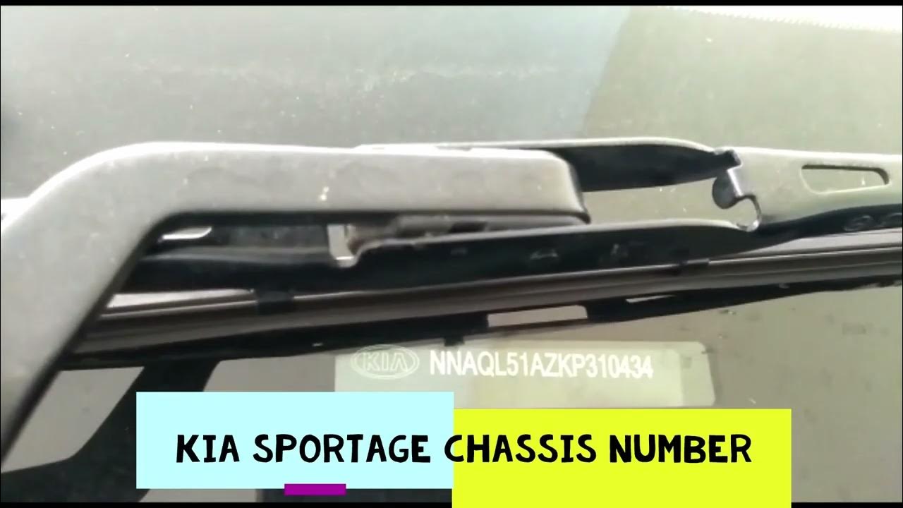 How to locate Kia Sportage Chassis Number YouTube