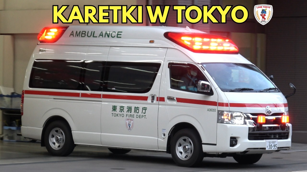Wyjazdy Alarmowe strażackiej karetki Toyota HiMedic H200 z jednostki Straży Kanda w Tokyo