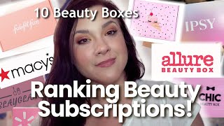 RANKING 10 MOST POPULAR BEAUTY SUBSCRIPTION BOXES: Allure, Ipsy, Macy’s, Fab FIt Fun & more!