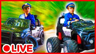 🔴 Live | Şehri Polis Arabalariyla Koruyun| Çocuklar Taklit Oyunu! ⛑ Kidibli