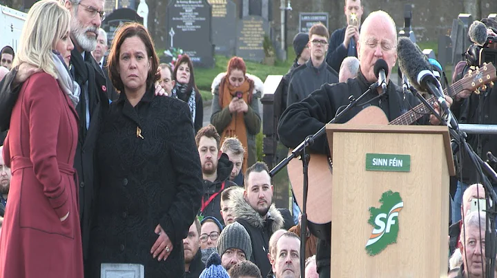 Christy Moore sings a moving farewell to Martin Mc...