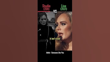 Thumbnail of STUDIO vs LIVE: Adele - Someone Like You - #shorts #versus #music