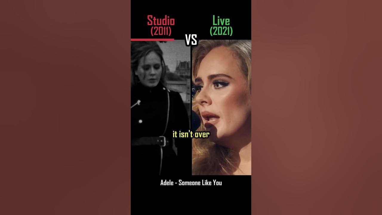 STUDIO vs LIVE: Adele - Someone Like You - #shorts #versus #music
