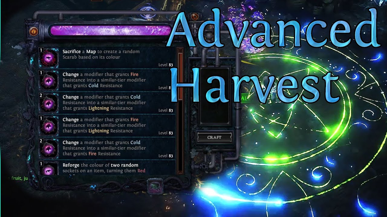 Path of Exile 3.13 Harvest Crafting Guide Part 2 Advanced Crafts YouTube