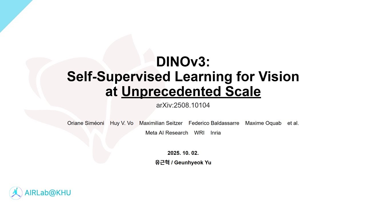 초대형 DINO가 온다.. DINOv3: Self-Supervised Learning for Vision at ...