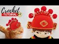 CROCHET TUTORIAL | p2 Hướng dẫn móc mũ thần tài cho mèo yêu size plush doll 20cm - Trang trí