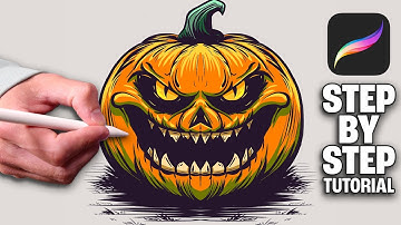 Draw A Bold Pumpkin In Procreate - Tutorial #256