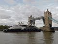 Tower Bridge opens for Ponant's "Le Champlain" - April 2019