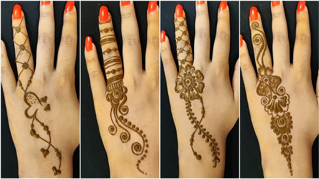 30 Stylish and Elegant Finger Mehndi Designs  Tikli