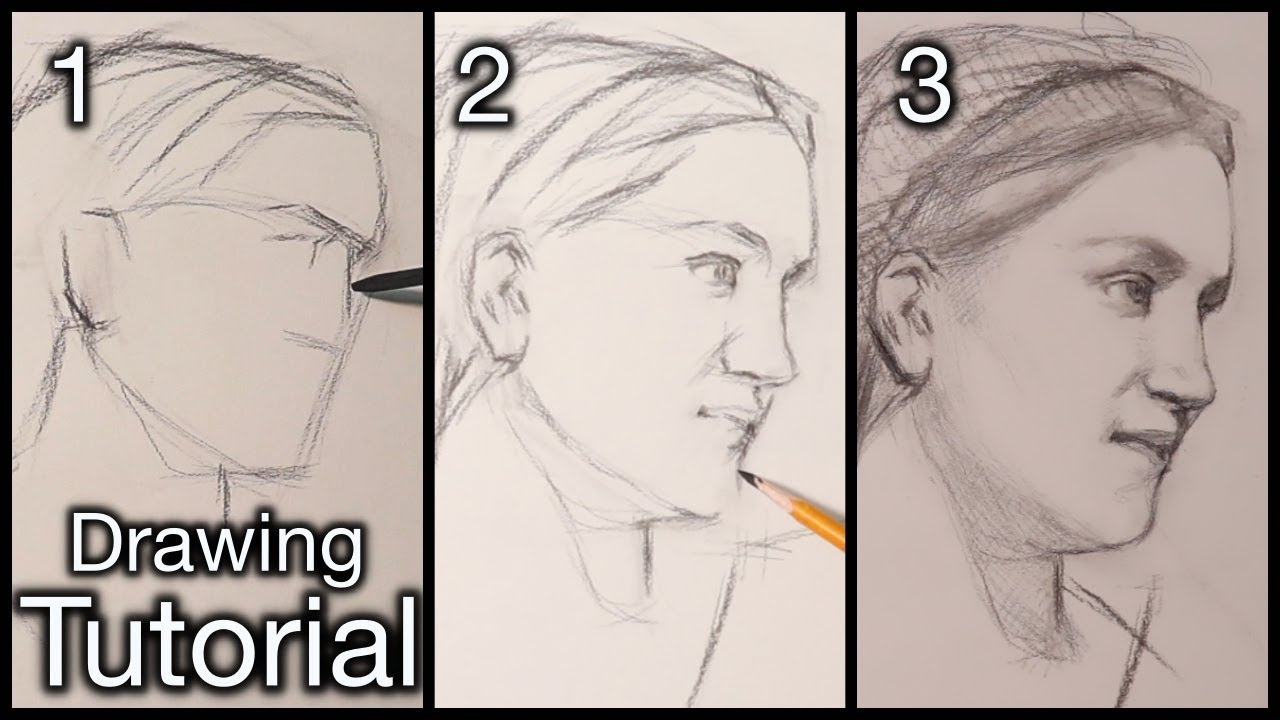 Portrait Drawing Lesson A Step By Step Tutorial YouTube