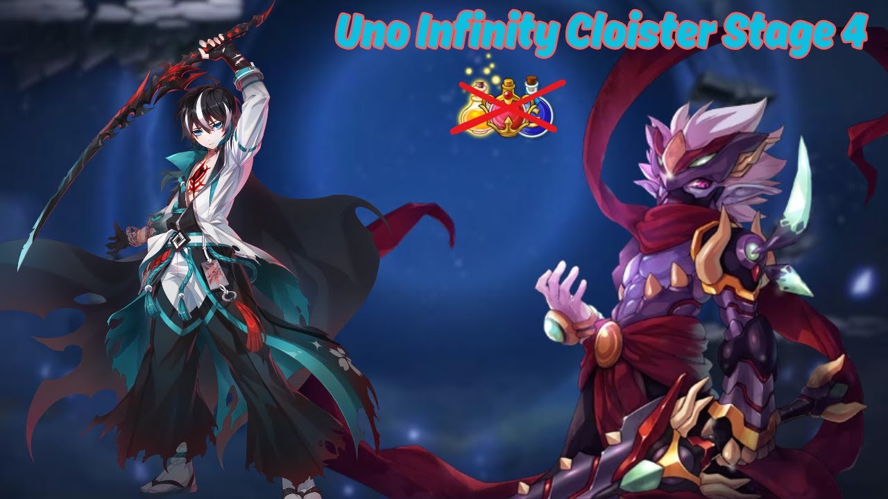 Uno | Claustro Infinito Estágio 4 Sem Poções/Mortes 04'34 - Grand Chase Classic
