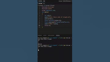 Area of triangle 📐 in C++ || #code #programming #bca #coding #codinglife