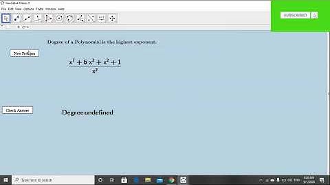 How to Construct Degree of a Polynomial is the highest exponent use GeoGebra