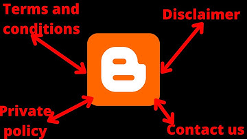 how to create blogger private policy, disclaimer terms and conditions, contact us in tamil #blogger
