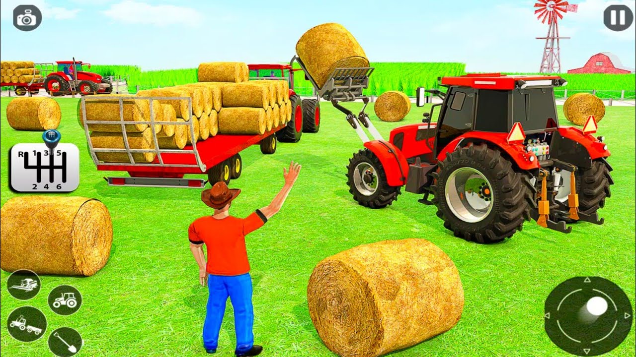 Modern Tractor Village Harvesting Machine Simulator 3D Game Part 2