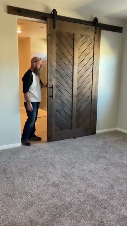 Custom Split-Chevron Barn Door Made in Las Vegas