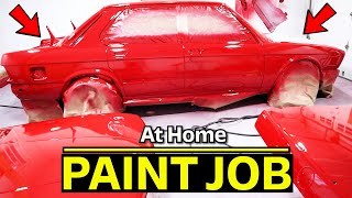 Painting my BMW E28 | DIY Garage Build PT5 | Shocking Results