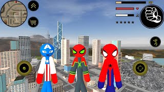 Spider Stickman Rope Hero 2 Gangster City - hombre araña Cuerda Héroe #2 - Android Gameplay screenshot 3