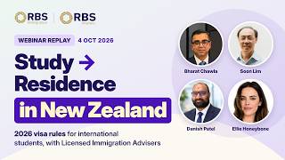 NZ Study to Residence Pathways 2026 | Webinar with Licensed Immigration Advisers