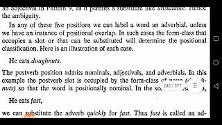 Parts of Speach:Positional Classes, part#4 adverbials