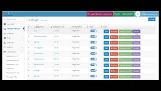 Add, Edit & Lead Types with Custom Fields | Ping Tree Systems | PingTree Lead Distribution System